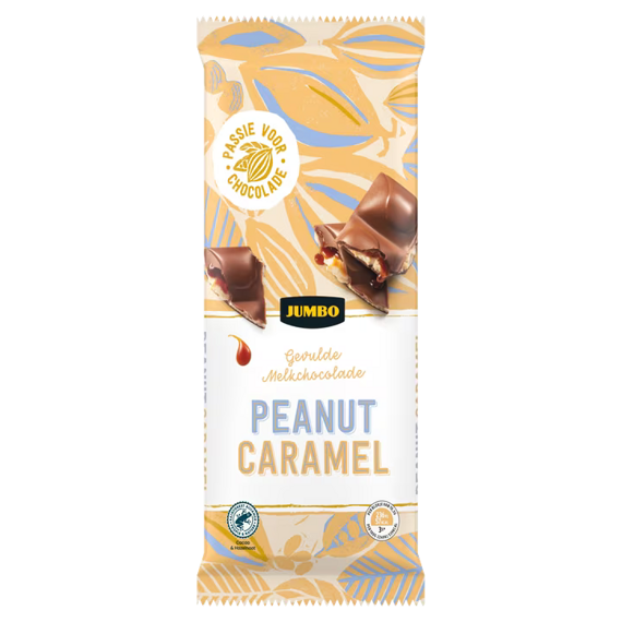 Jumbo milk chocolate with caramel and peanut flavor filling 190 g