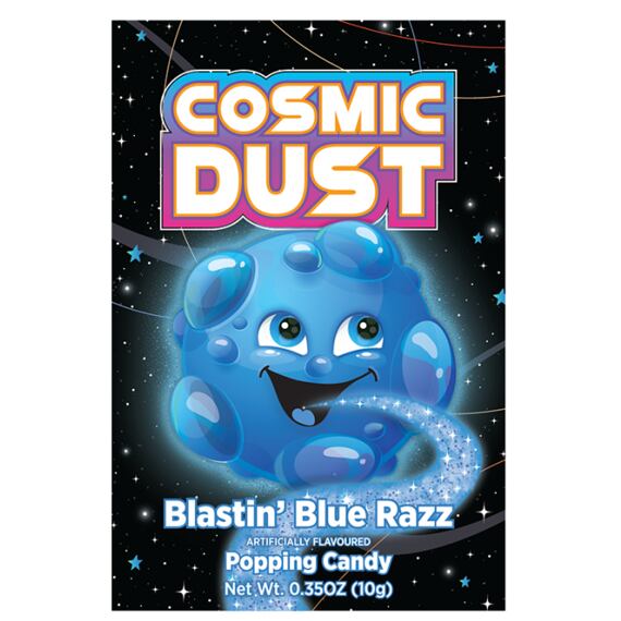 Cosmic Dust praskající bonbonky s příchutí modré maliny 10 g