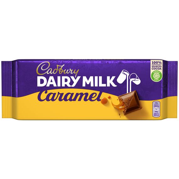 Cadbury mléčná čokoláda s náplní z karamelu 180 g