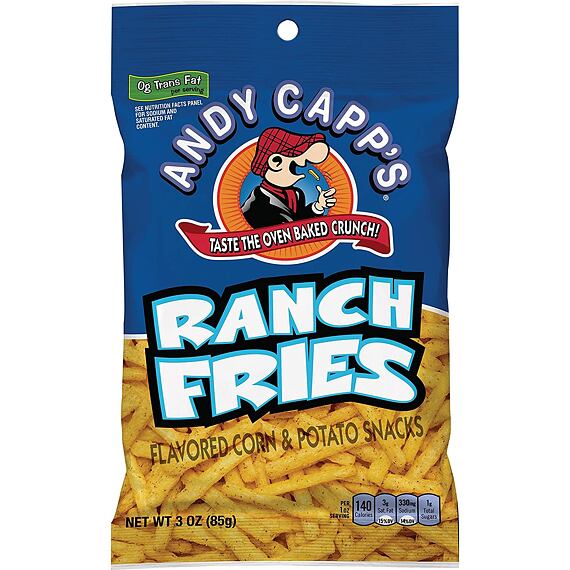 Andy Capp's hranolkové chipsy s příchutí dresinku ranch 85 g