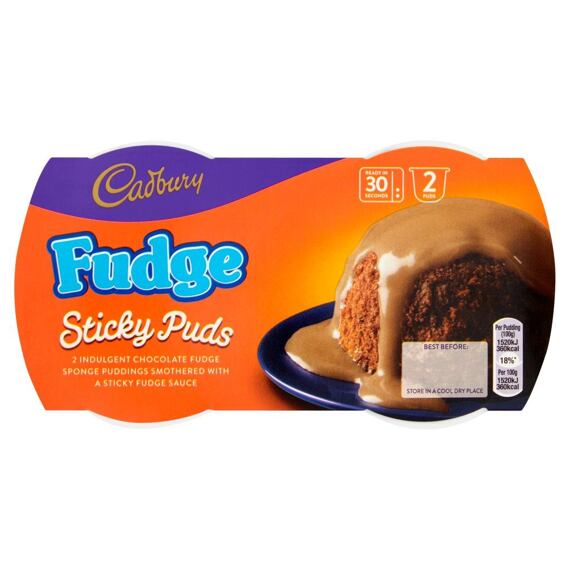 Cadbury Fudge Sticky Puds 2x95 g