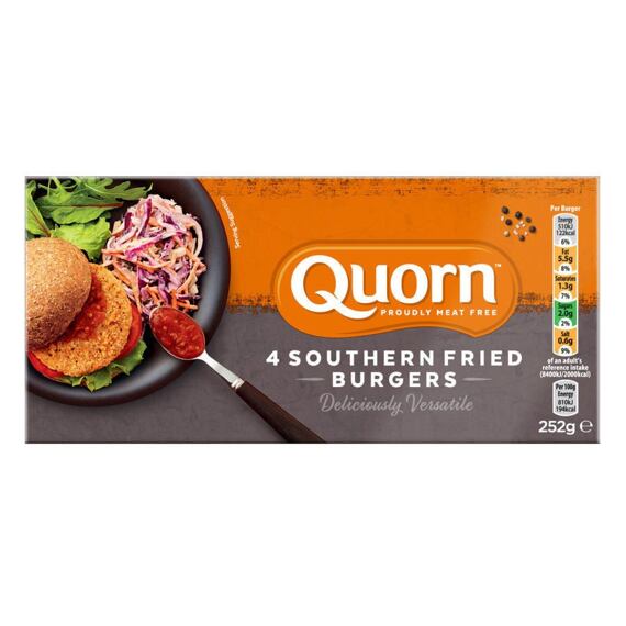 Quorn 4 Southern Fried Burgers 252 g