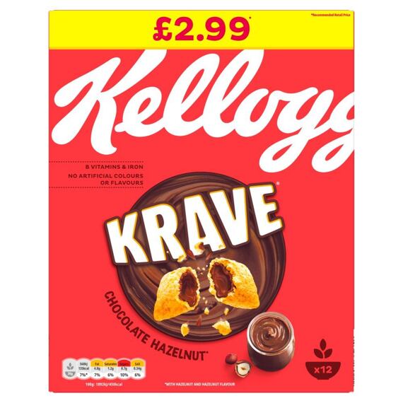 Kellogg's Krave Chocolate Hazelnut 375 g PM