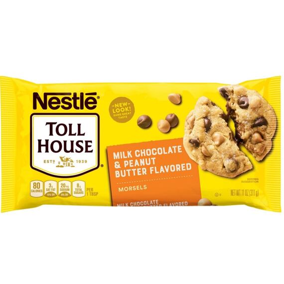 Nestlé Toll House kousky s příchutí mléčné čokolády a arašídového másla 311 g