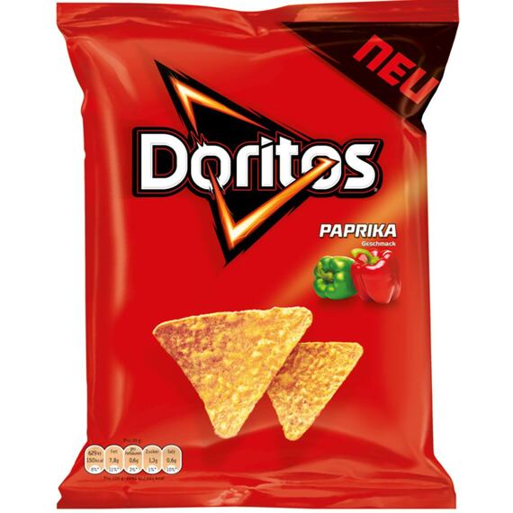 Doritos kukuřičné tortillové chipsy s příchutí papriky 125 g