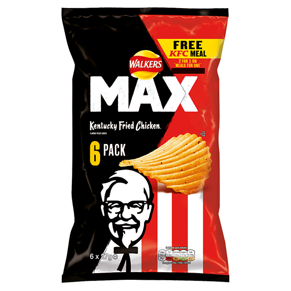 Walkers chipsy s příchutí KFC kuřete 6 x 27 g