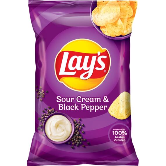Lay's chipsy s příchutí smetany a černého pepře 150 g