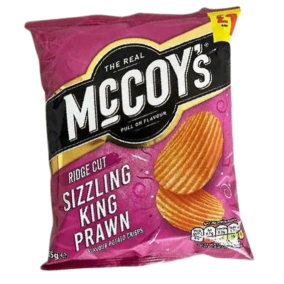 McCoy's pálivé chipsy s příchutí tygřích krevet 65 g PM