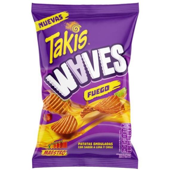 Takis Waves vroubkované chipsy s příchutí chilli a limetky 80 g