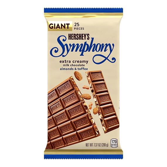 Hershey's Symphony mléčná čokoláda s mandlemi a toffee kousky 209 g