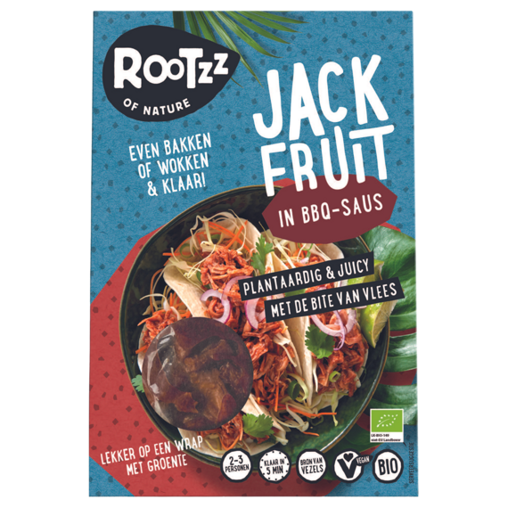 RooTzz Jackfruit plody chlebovníku naložené v barbecue omáčce 325 g