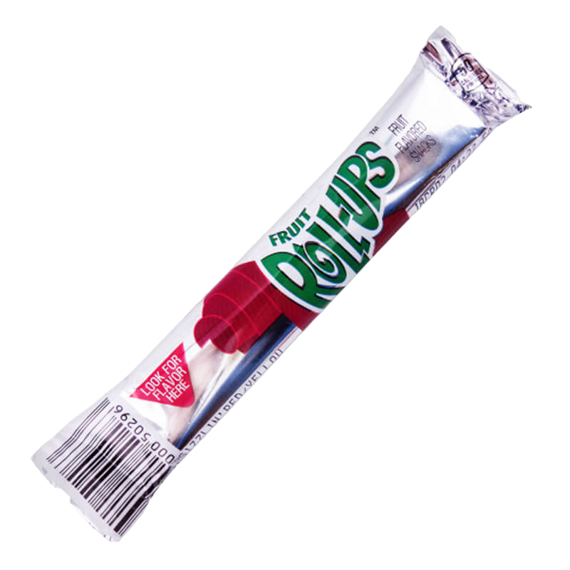 Fruit Roll-up sweet tape with strawberry and tropical fruit flavors 14 g