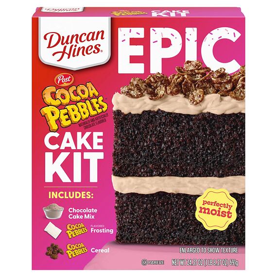 Duncan Hines Epic směs na přípravu dortu s příchutí čokolády a posypkami z cereálií 691 g