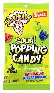 Warheads bursting sour candies with fruit flavors 21 g