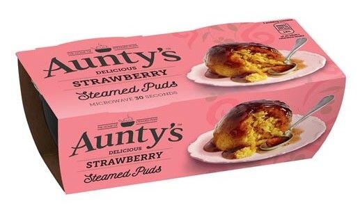 Aunty's buchtička s pudinkem s příchutí jahody 2 x 95 g