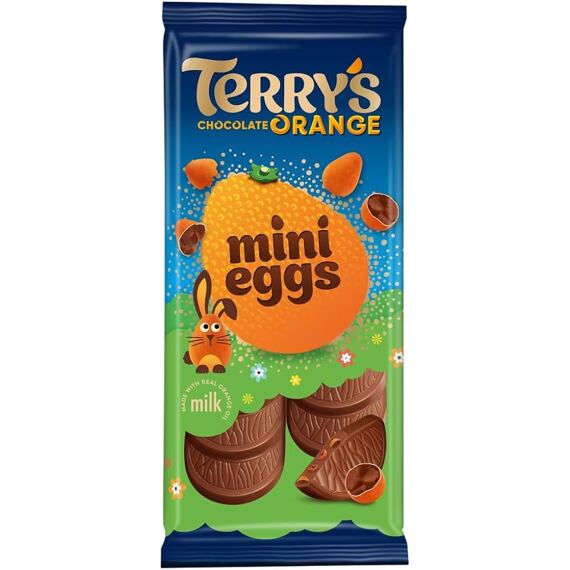 Terrys Mini Eggs mléčná čokoláda s pomerančovým olejem a kousky cukrové skořápky 90 g