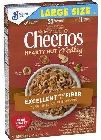 Cheerios oat cereal with maple syrup and cinnamon flavor 416 g