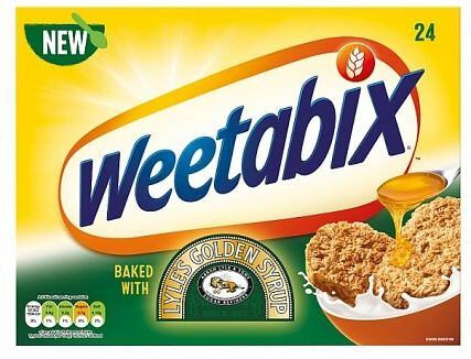 Weetabix cereal wheat biscuits with Lyle's Golden syrup flavor 530 g