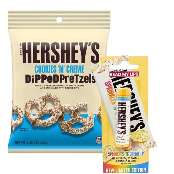 Read My Lips Hershey's balzám na rty 4 g + Hershey's preclíky s příchutí sušenek a krému 120 g