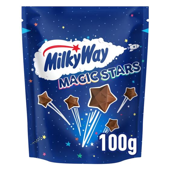Milky Way Magic Stars mléčná čokoláda ve tvaru hvězdiček 100 g
