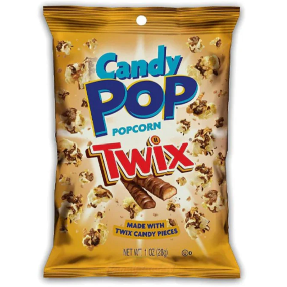 Candy Pop sladký popcorn s kousky sušenek Twix 28 g
