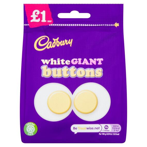 Cadbury White Giant Buttons 95 g PM