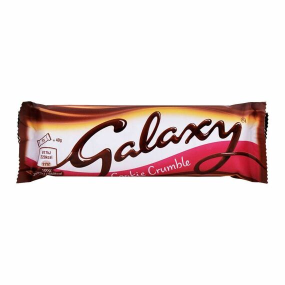 Galaxy mléčná čokoláda s příchutí kousků sušenek 40 g