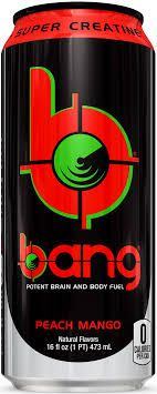 Bang energetický nápoj bez cukru s příchutí broskve a manga 500 ml