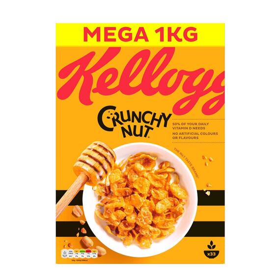 Kellogg's Crunchy Nut křupavé kukuřičné cereálie 1 kg