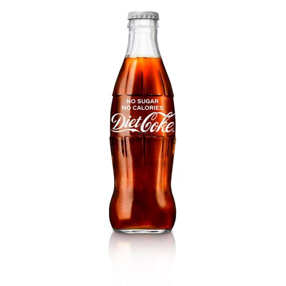 Coca-Cola Diet sycená limonáda bez cukru ve skleněné lahvi 250 ml