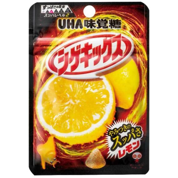 UHA extrémně kyselé gumové bonbony s příchutí citronu 20 g
