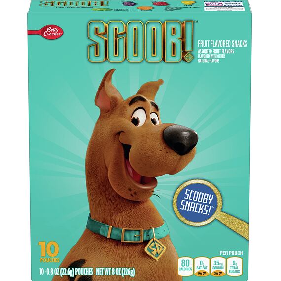 Betty Crocker Scooby-Doo gumové bonbonky s ovocnou příchutí 10 x 22,6 g