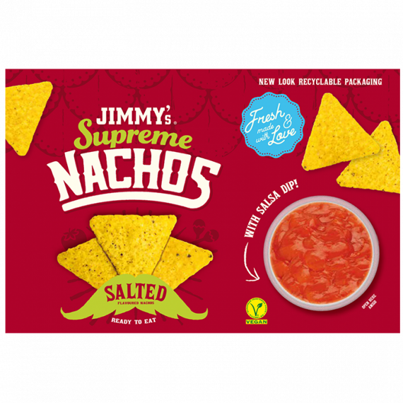Jimmy's Nacho to go kukuřičné chipsy a zeleninová salsa 200 g