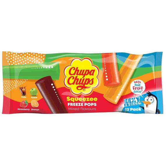Chupa Chups Lollies Mixed Fruit Flavours * Orange * Cherry * Apple *  Strawberry