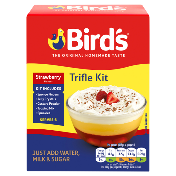 Bird's instant dessert trifle with strawberry flavor 141 g