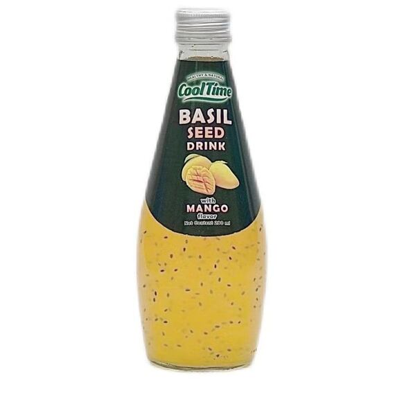 Cool Time Basil Seed drink with basil seeds with mango flavor 290 ml