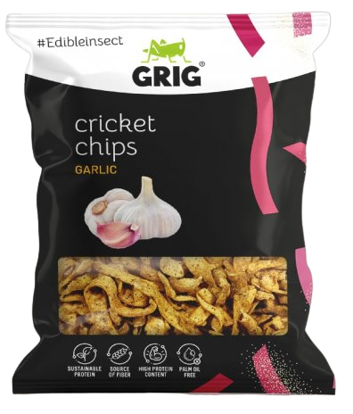 Grig cricket chips with garlic flavor 70 g