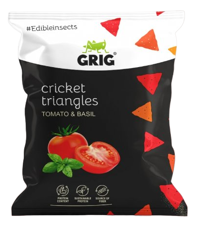 Grig cvrččí cizrnové chipsy s příchutí rajčat a bazalky 50 g