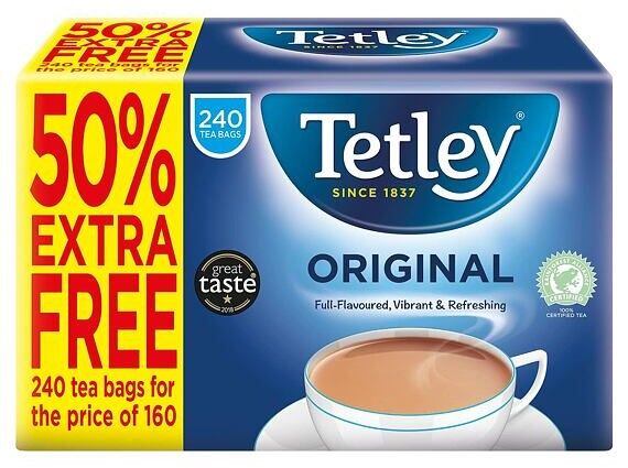 Tetley Original 240 s + 50% Extra Free 750 g