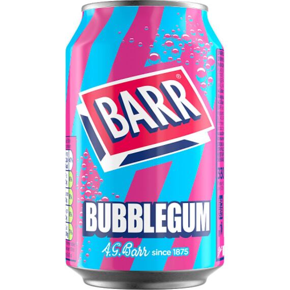 Barr sugar-free chewing gum-flavored carbonated drink 330 ml