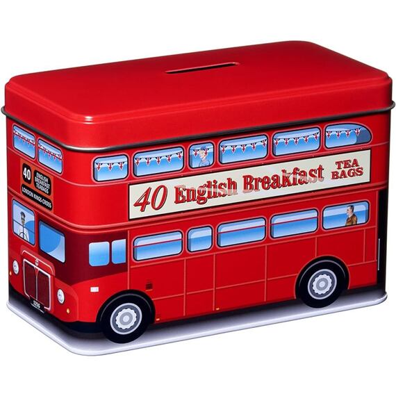 Londýnský autobus kasička - černý čaj 40 ks 125 g