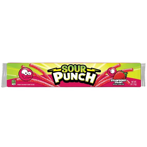 Sour Punch kyselé žvýkací pendreky s příchutí jahod 57 g