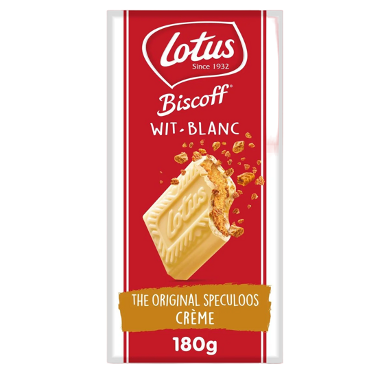 Lotus Biscoff bílá čokoláda s náplní s příchutí sušenek 180 g
