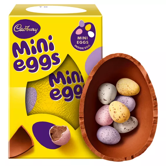 Cadbury velikonoční čokoládové vajíčko s malými vajíčky obalené v cukrové skořápce 98 g