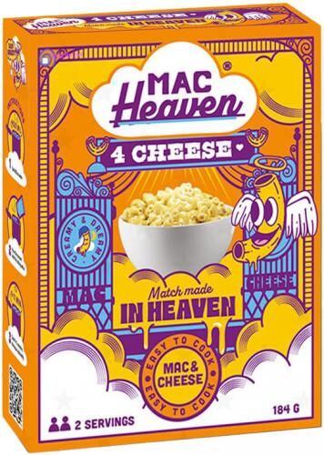 Mac Heaven instantní těstoviny s omáčkou s příchutí čtyř sýrů 184 g