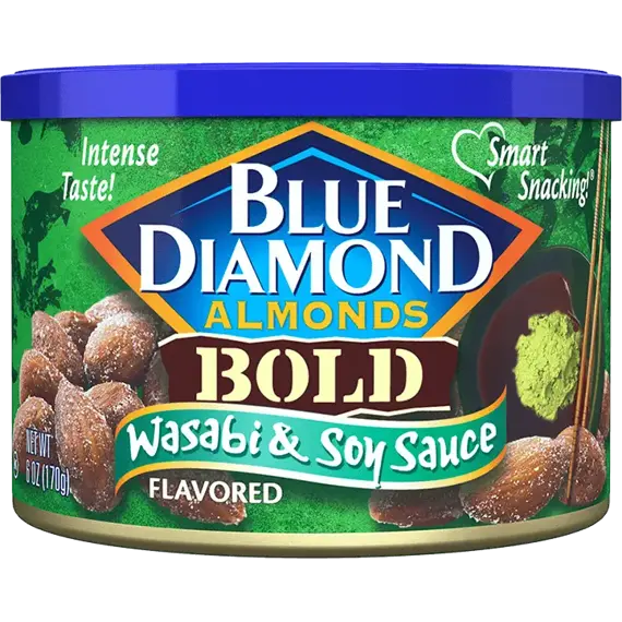 Blue Diamond almonds with wasabi flavor and soy sauce 170 g