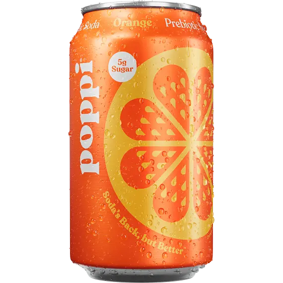 Poppi prebiotická limonáda s pomerančovou příchutí 355 ml