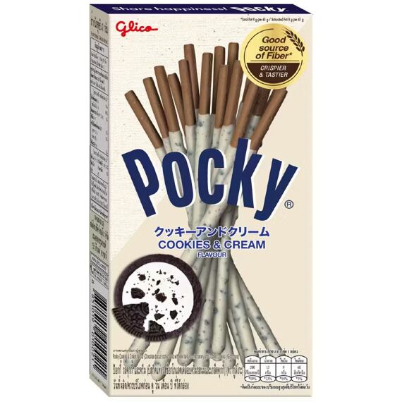 Pocky TH tyčinky s polevou s příchutí sušenek a krému 41 g