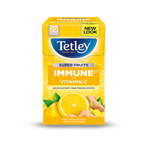 Tetley Super Fruits Immune Lemon & Ginger 20 ks 40 g