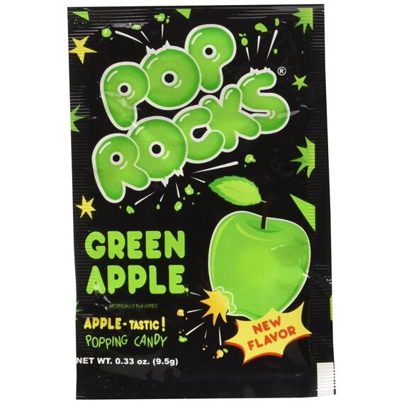 Pop Rocks praskající bonbonky s příchutí zeleného jablka 9,5 g